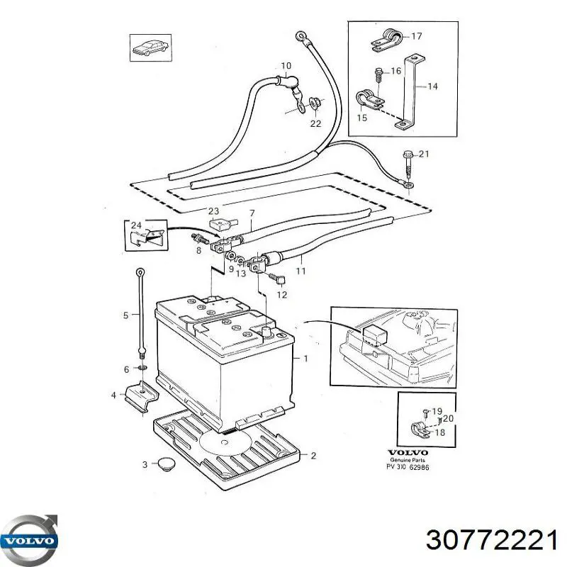 Comprar 30772221 Volvo Batería de coche
