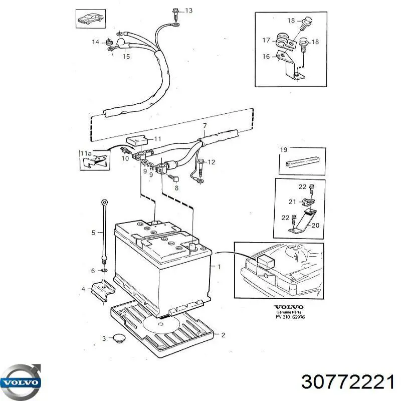 Batería de arranque Volvo 30772221 precio, desde 250,91 EUR