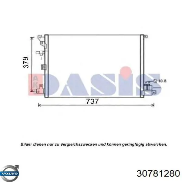 30781280 Volvo condensador aire acondicionado