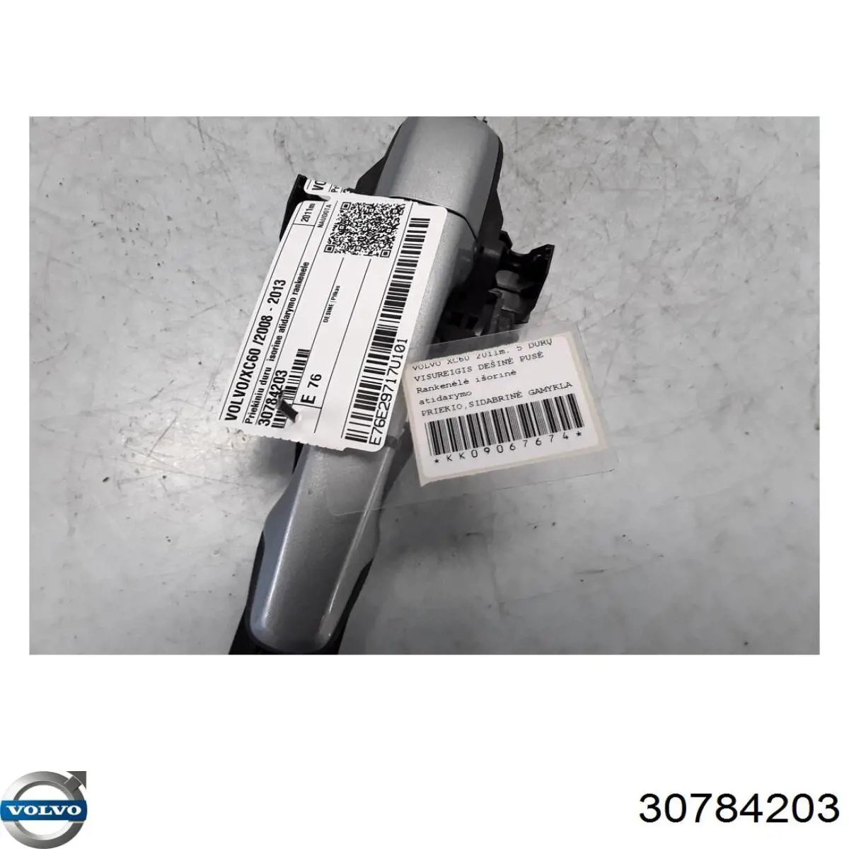 Soporte de manija exterior de puerta delantera derecha Volvo 30784203