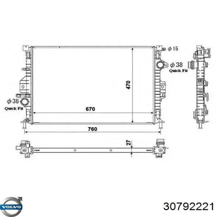 30792221 Volvo radiador