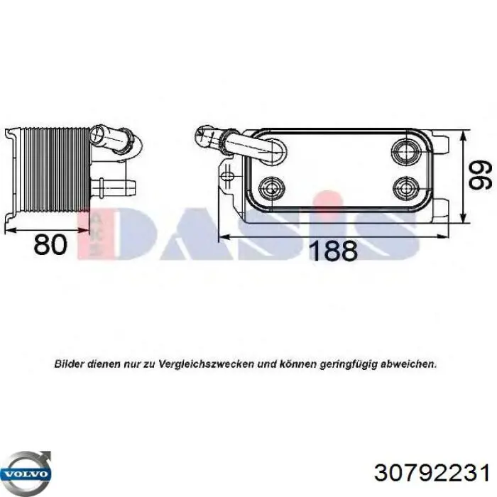 Enfriador de aceite  Volvo 30792231
