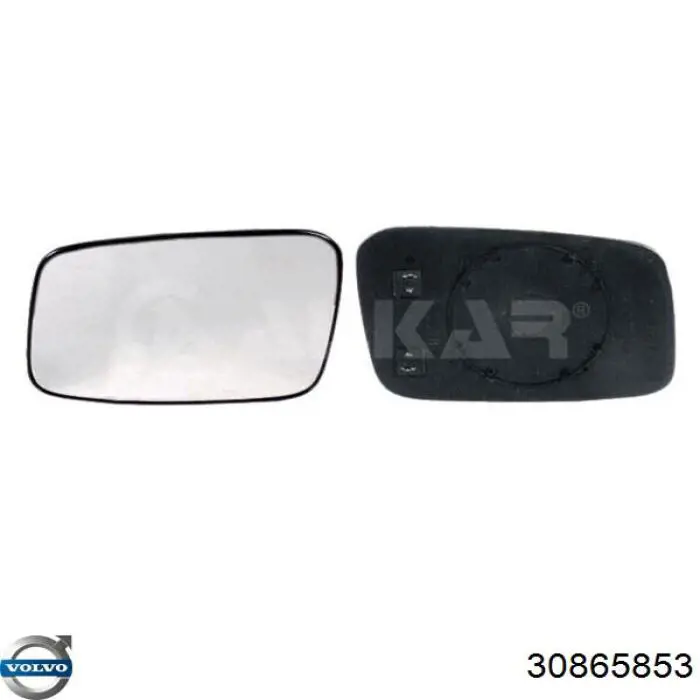 30865853 Volvo cristal de espejo retrovisor exterior derecho