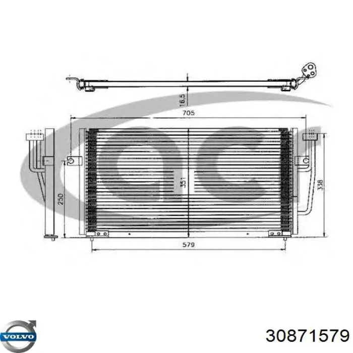 30871579 Volvo condensador aire acondicionado