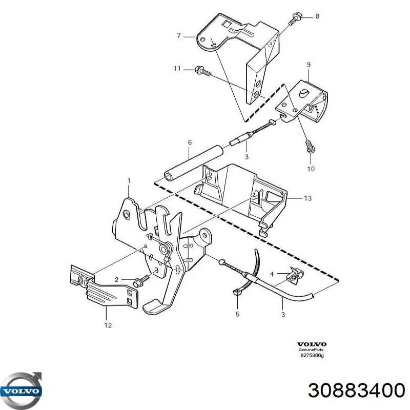 Comprar Cable de capó del motor Volvo S40 I VS