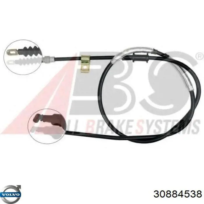 30884538 Volvo cable de freno de mano trasero derecho