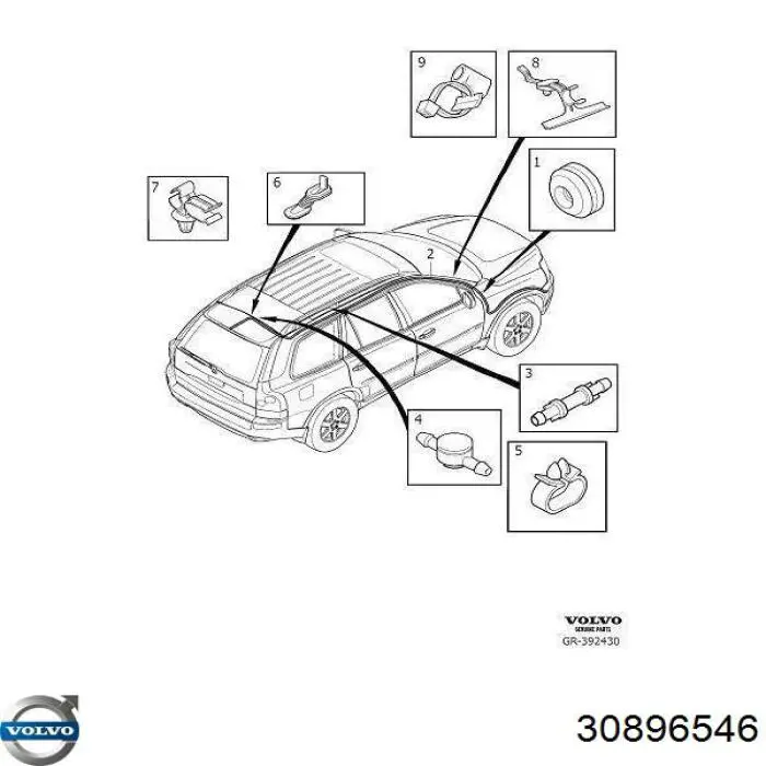 Válvula de retención del lavaparabrisas para Volvo XC70 (SZ, LZ)
