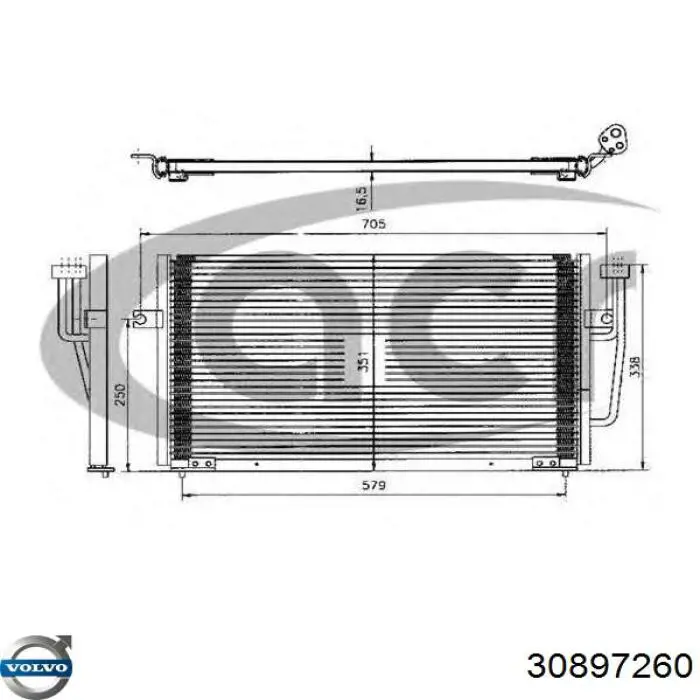 30897260 Volvo condensador aire acondicionado