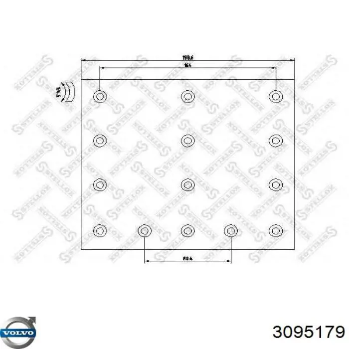 3095179 Volvo forron del freno trasero (camion)