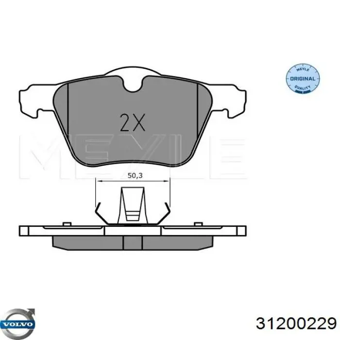 Pastillas freno delanteras Volvo 31200229 precio, desde 34,78 EUR