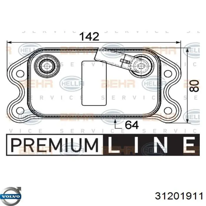 Radiador de aceite Volvo 31201911 precio, desde 48,35 EUR