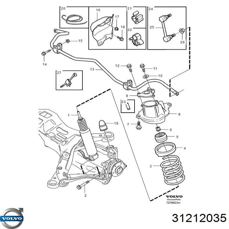 31212035 Volvo Amortiguadores posteriores