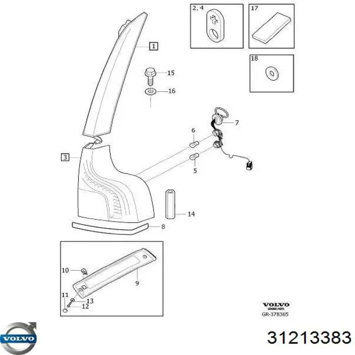 Lampara De Luz De Freno Adicional Volvo XC90 