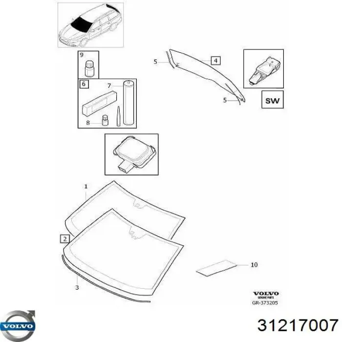 Cristal parabrisas Volvo 31217007 precio, desde 134,59 EUR