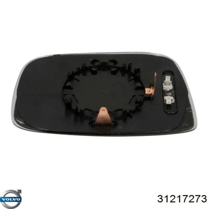 Cristal de espejo retrovisor exterior izquierdo 31217273 Volvo