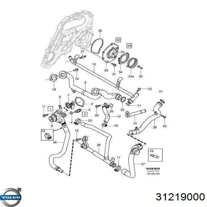 Comprar 31219000 Volvo Bomba de agua para motor