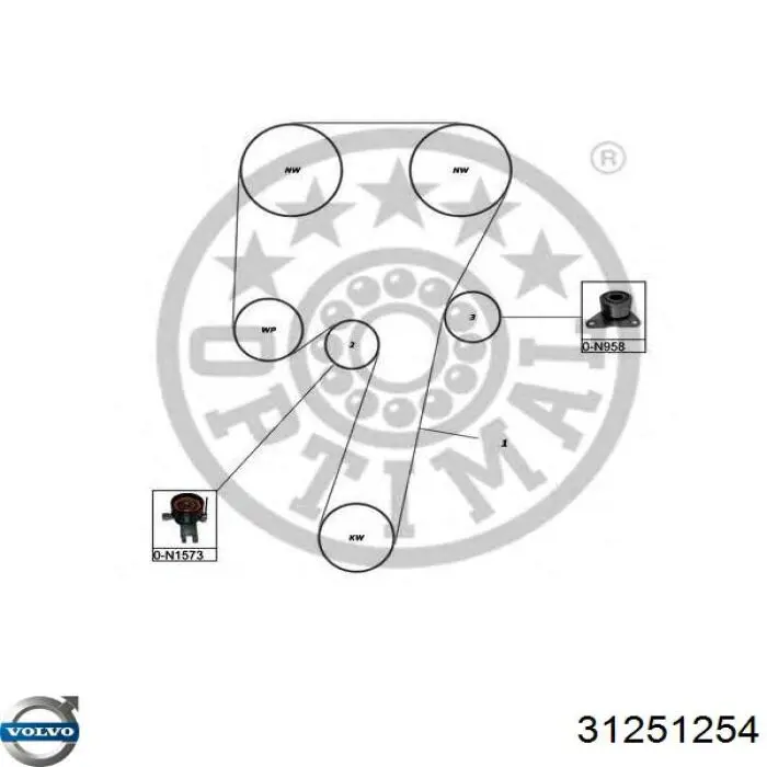 Comprar 31251254 Volvo Kit de correa de distribución