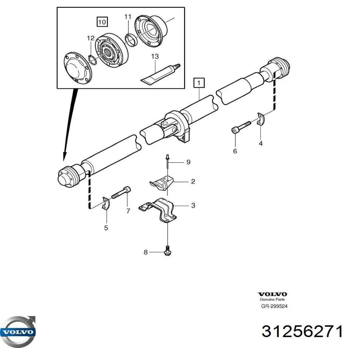 Comprar 31256271 Volvo Árbol cardán trasero completo