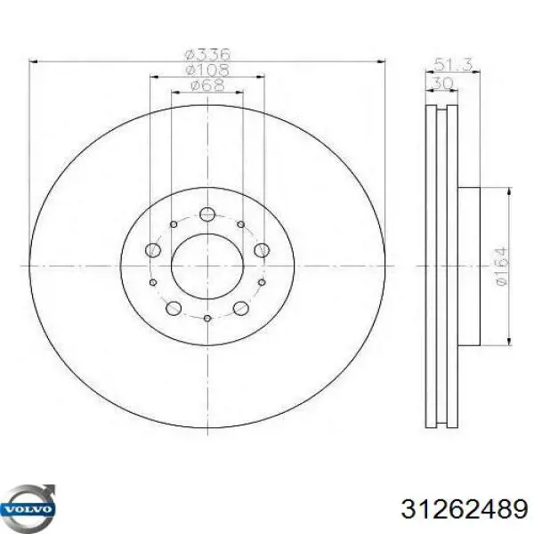 Comprar 31262489 Volvo Freno de disco delantero