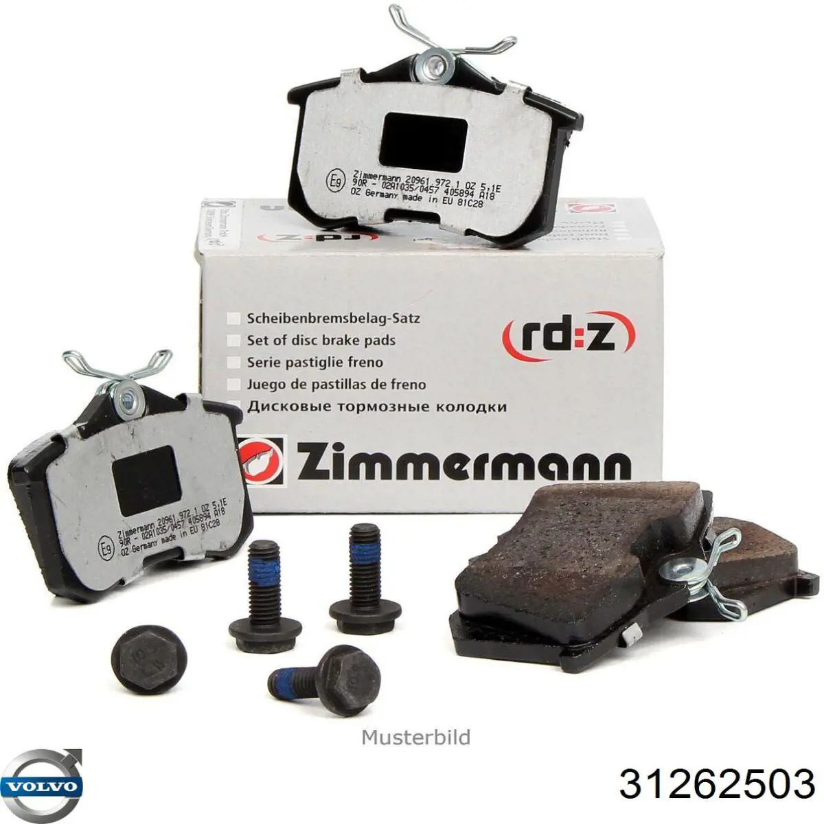 Comprar 31262503 Volvo Pastillas delanteras de freno