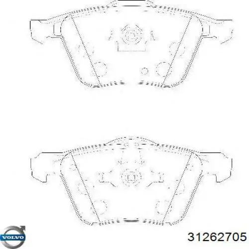 Pastillas de freno 31262705 Volvo