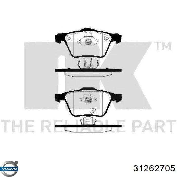 Pastillas freno delanteras Volvo 31262705 precio, desde 40,57 EUR
