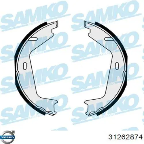 Zapatas de freno de mano 31262874 Volvo