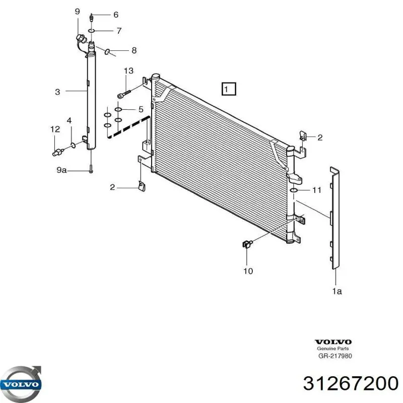 31267200 Volvo condensador aire acondicionado