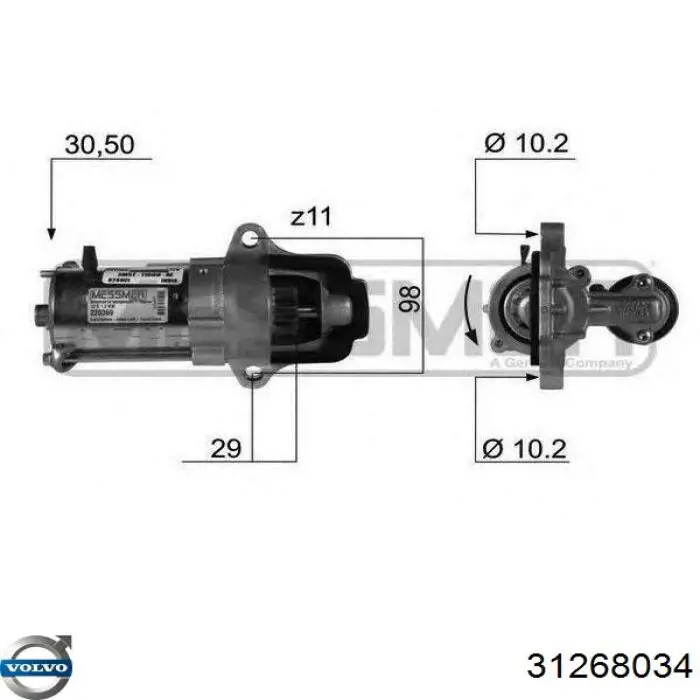 31268034 Volvo motor de arranque