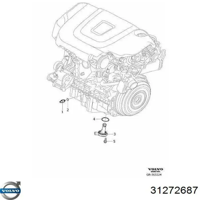 31272687 Volvo Sensor de nivel de aceite