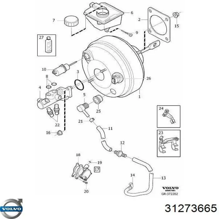 31273665 Volvo servofrenos