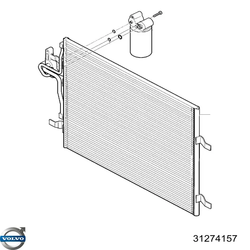 31274157 Volvo Radiador de aire acondicionado