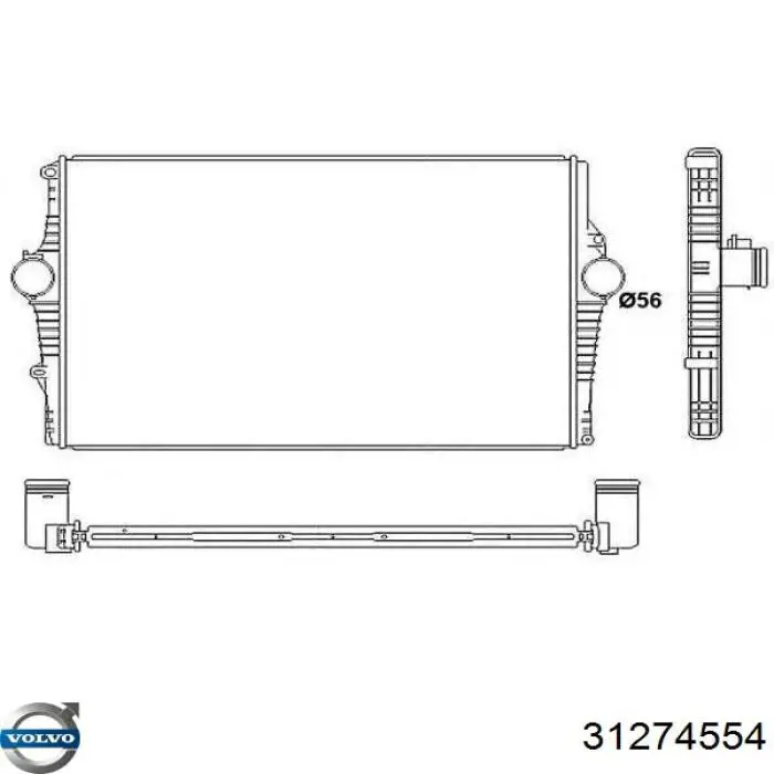Comprar 31274554 Volvo Turbo intercooler