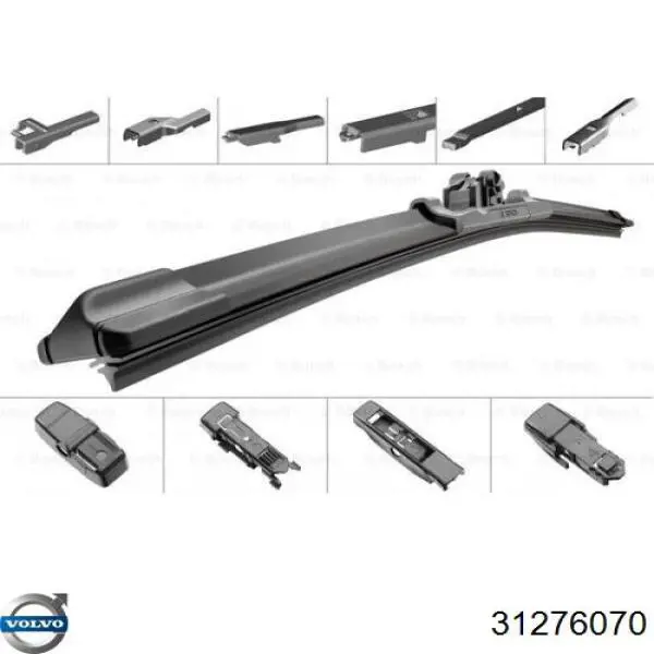 Escobillas de limpiaparabrisas delanteras Volvo 31276070