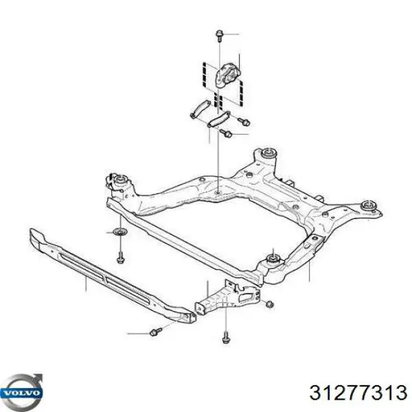 31277313 Volvo soporte, motor, inferior