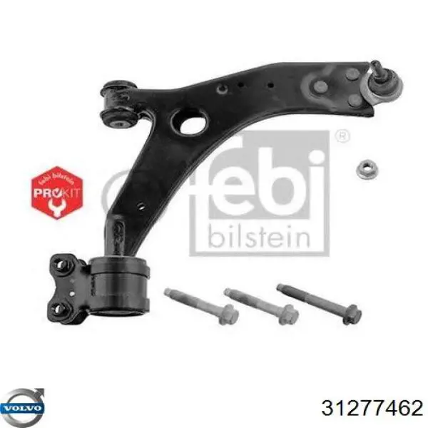 Brazo inferior derecho de la suspensión delantera 31277462 Volvo