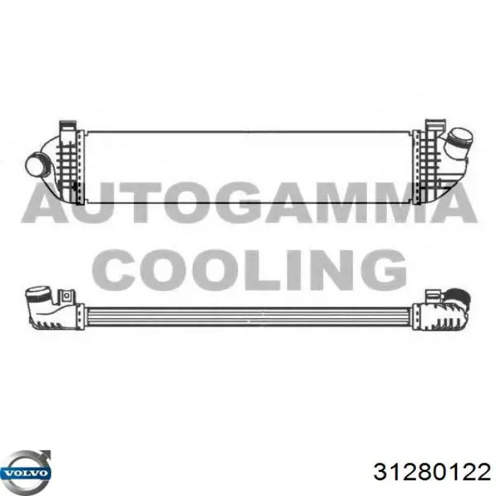 Radiador de aire de admisión Volvo 31280122 precio, desde 78,41 EUR