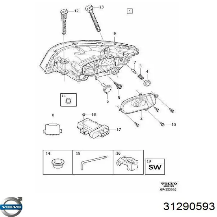 Comprar 31290593 Volvo Bombilla de xenón