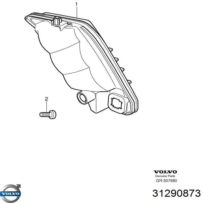 Luz de posición delantera izquierda 31290873 Volvo