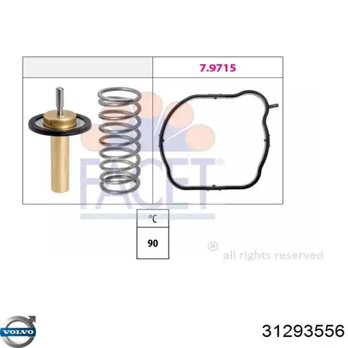 Carcasa del termostato Volvo 31293556 precio, desde 50,25 EUR