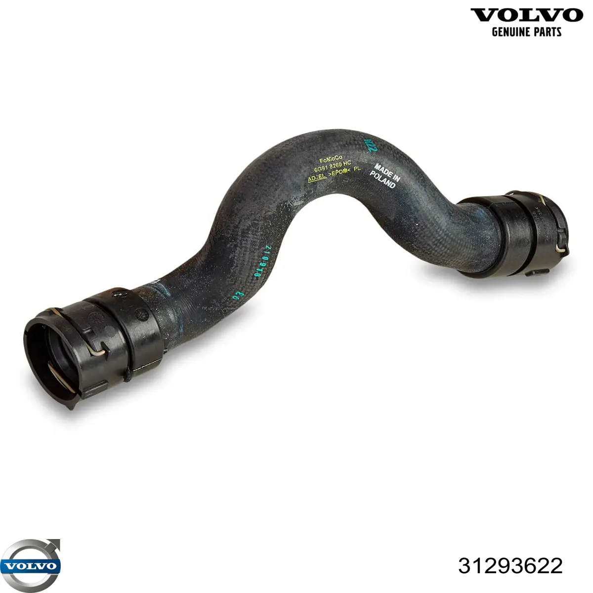 Tubo flexible de aire de sobrealimentación superior para Volvo S80 (AS, AR)