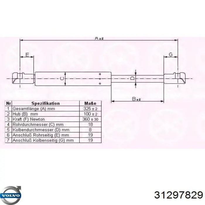 Muelle neumatico maletero Magneti Marelli GS0489