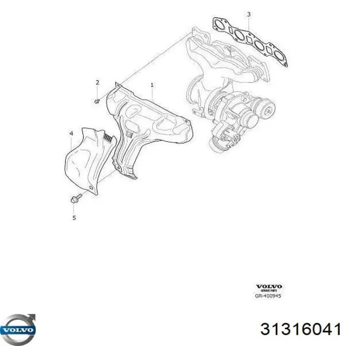 31316041 Volvo junta de colector de escape