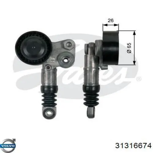 Tensor de la correa trapecial Volvo 31316674 precio, desde 16,46 EUR