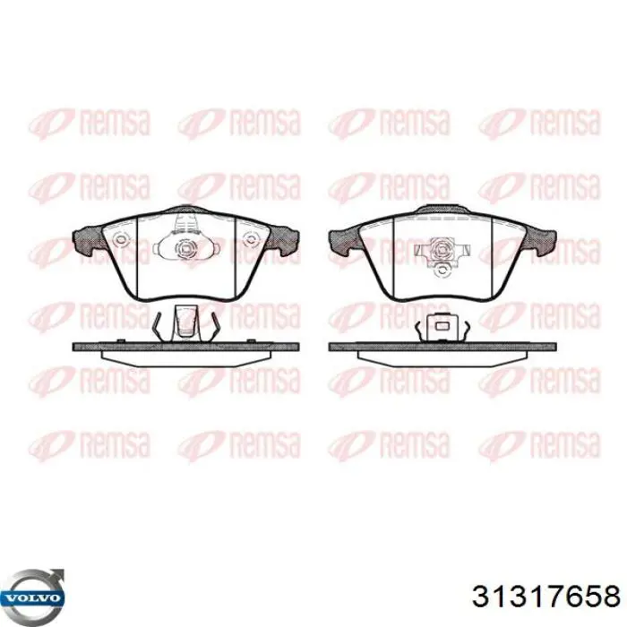 Pastillas freno delanteras Volvo 31317658 precio, desde 36,78 EUR
