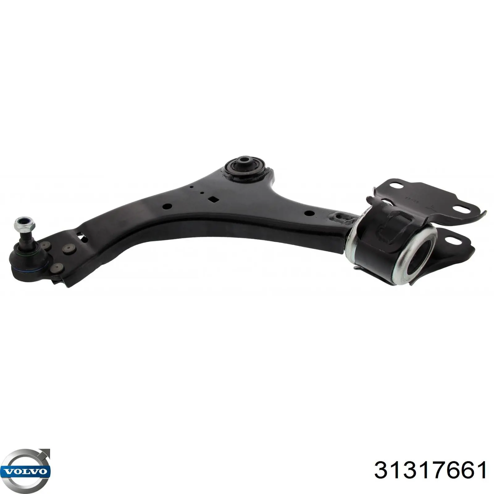Brazo inferior izquierdo de la suspensión delantera 31317661 Volvo