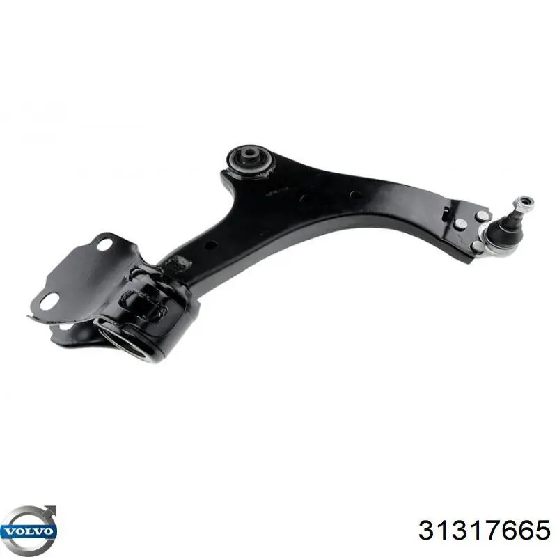 Brazo inferior izquierdo de la suspensión delantera 31317665 Volvo