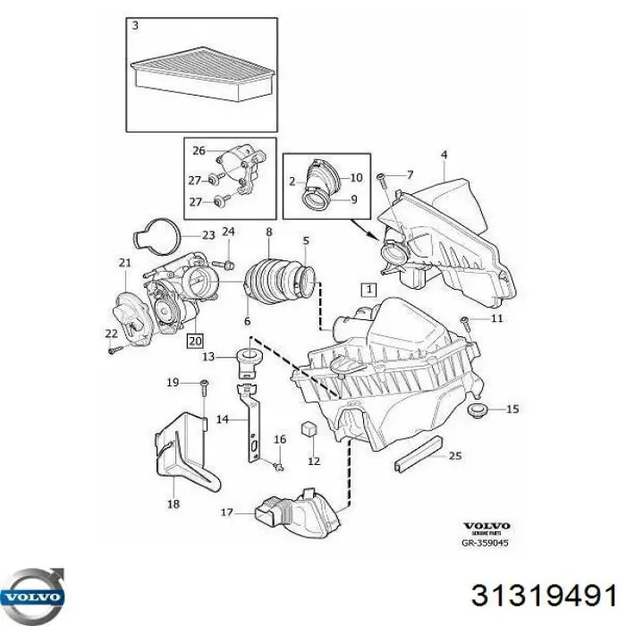 Comprar 31319491 Volvo Sensor tps