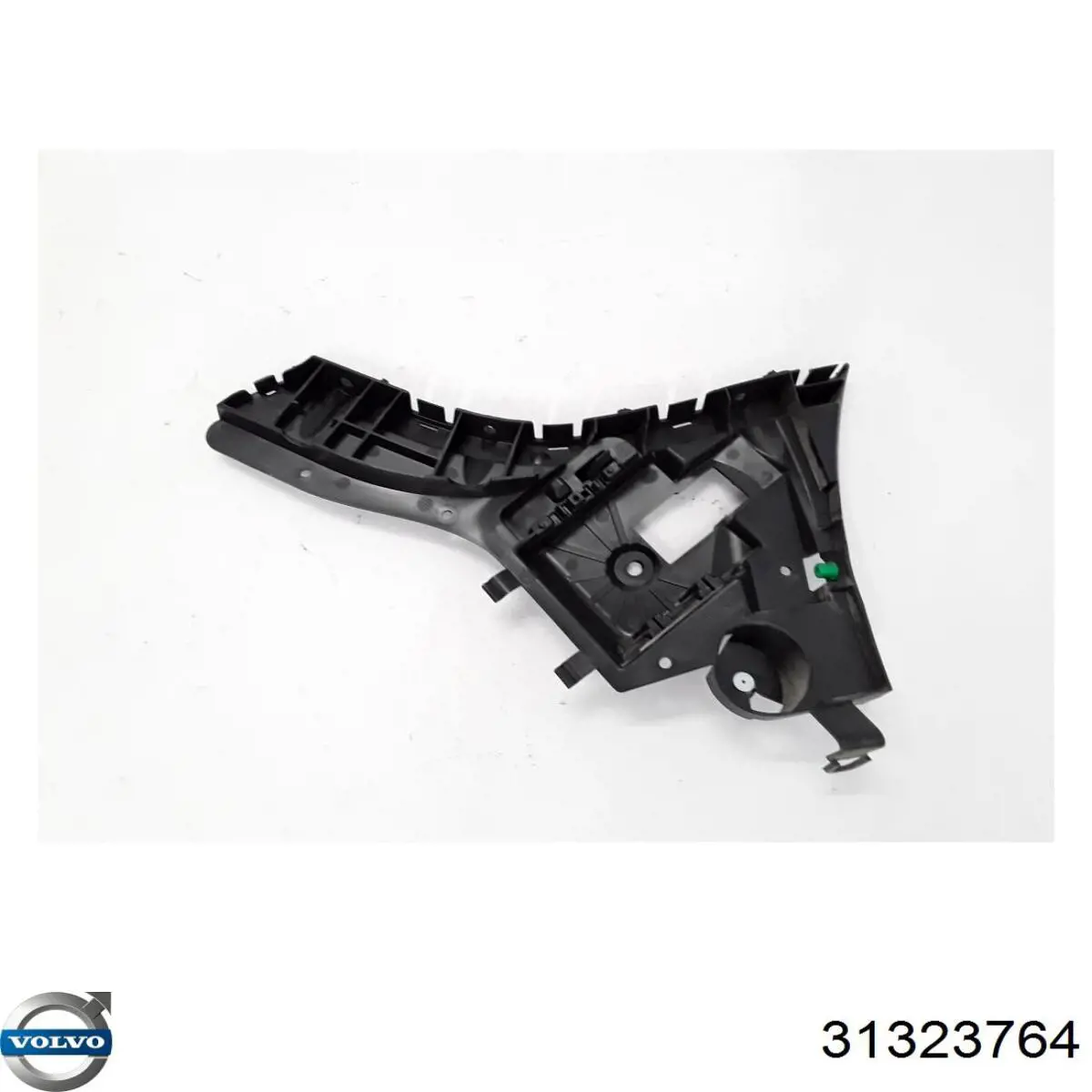 Soporte exterior derecho del parachoques trasero 31323764 Volvo