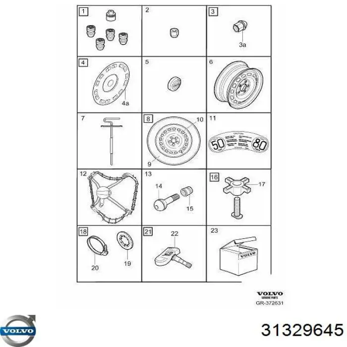 Comprar 31329645 Volvo Tuerca de neumático